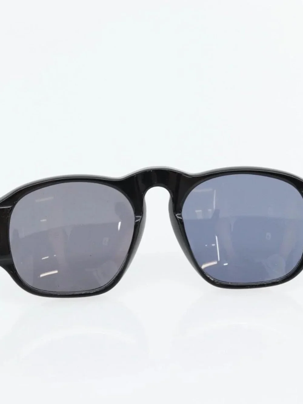 CHANEL COCO Mark Sunglasses plastic Black CC Auth 181746